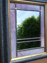 Small wall mirror -lavender
