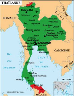 carte Thailande
