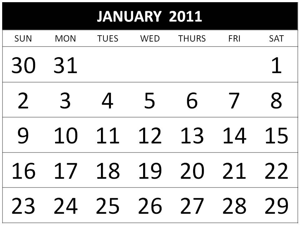 On this website you can find : Free January 2011 Calendar Printable / 2011 