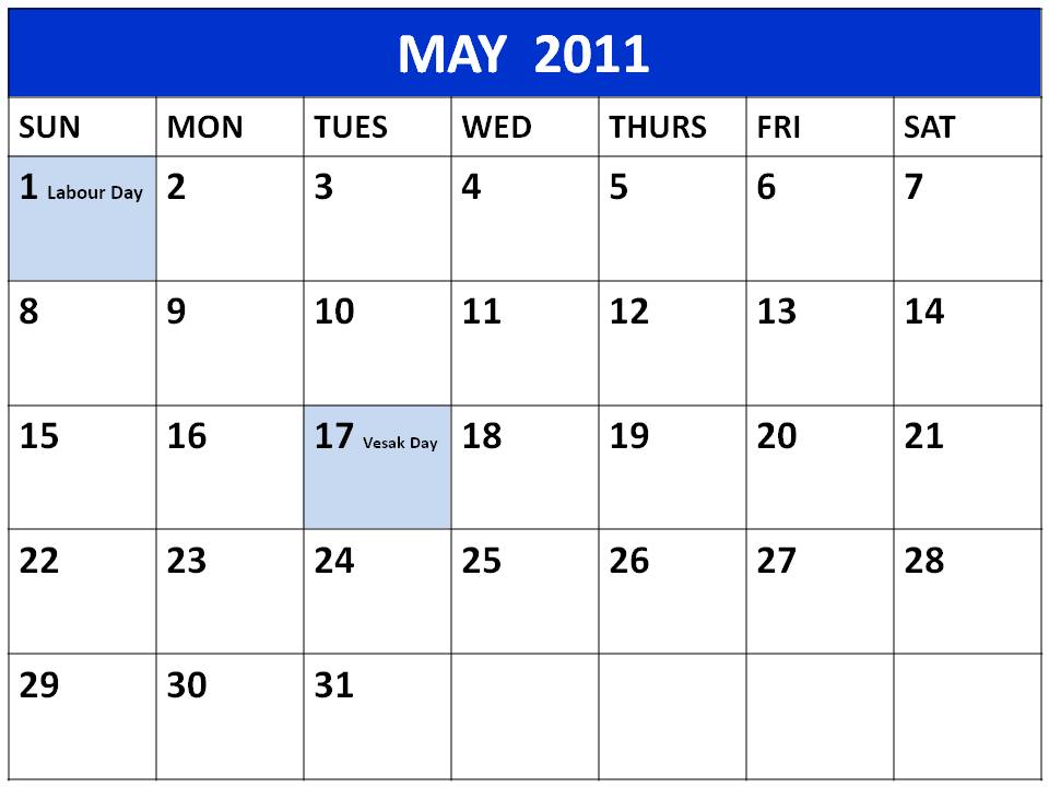 may 2011 calendar template. calendar template may 2011