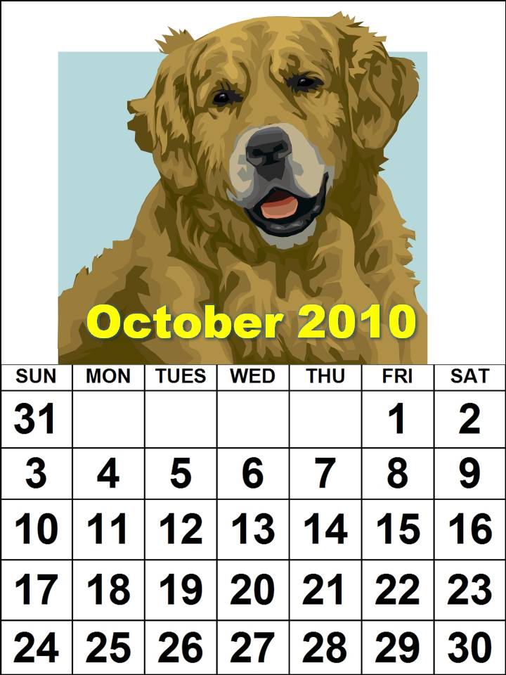 october 2010 calendar. kids Calendar October 2010