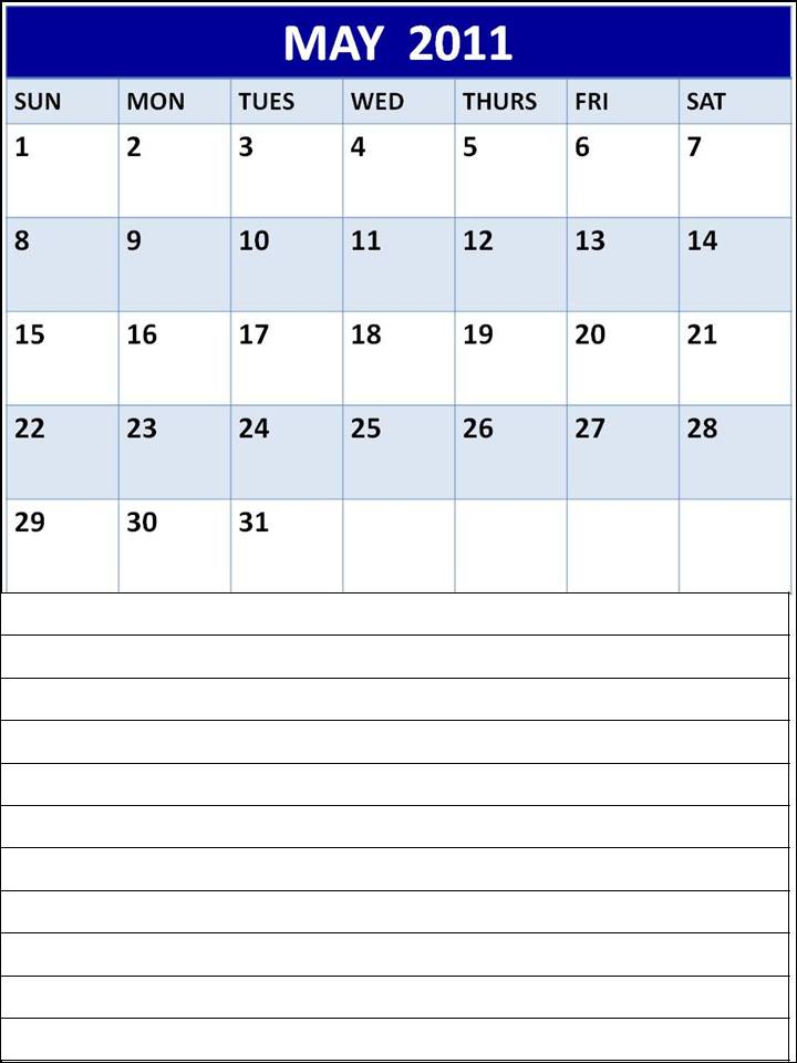 2011 may calendar printable. MAY 2011 CALENDAR PRINTABLE