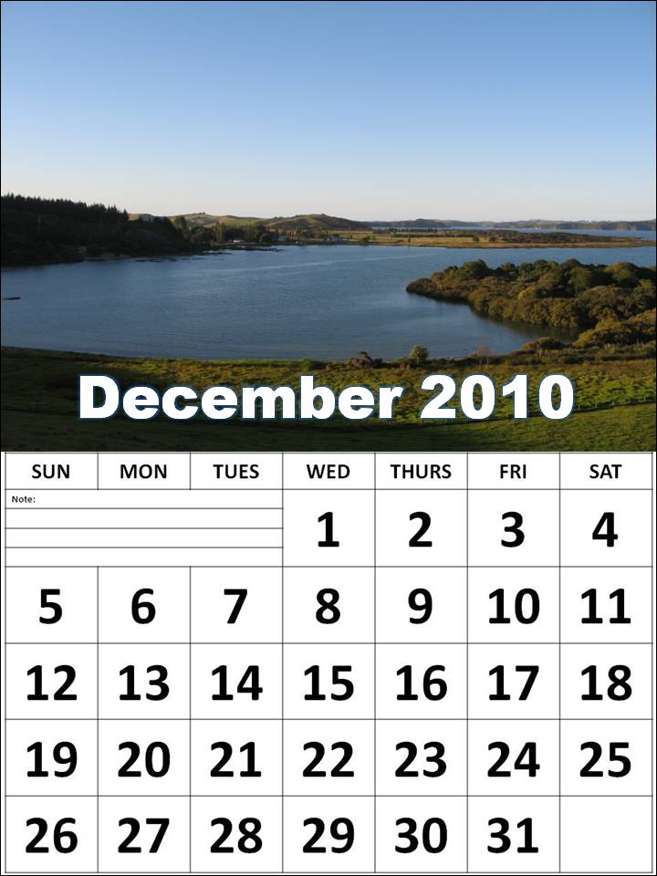December 2010 Calendar