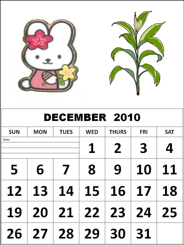 Calendar+2010+december