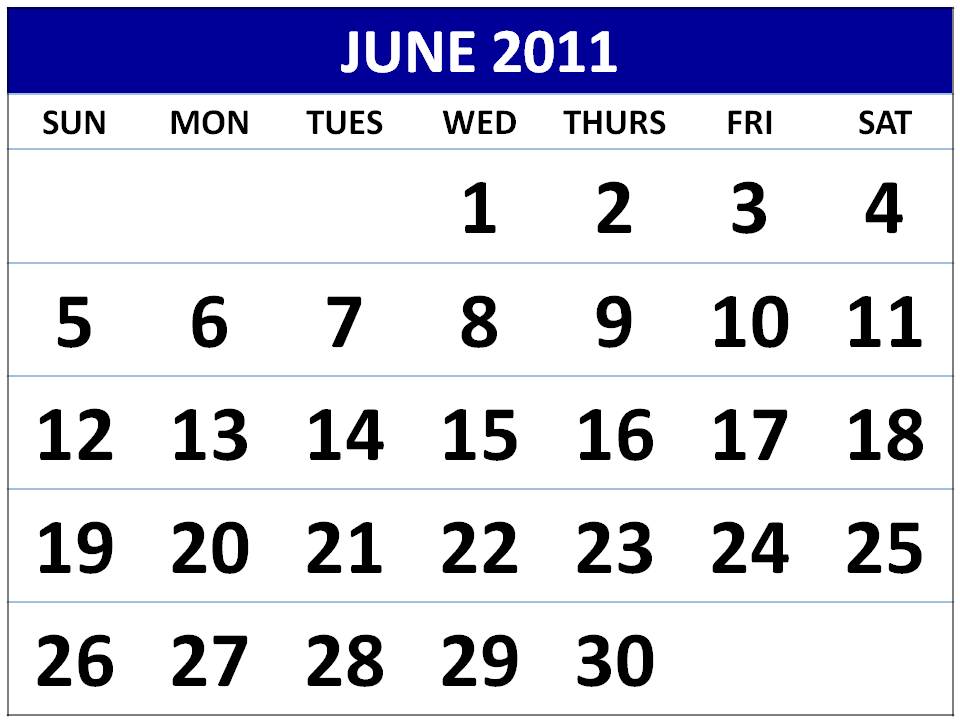 june 2011 calendar. june 2011 calendar printable