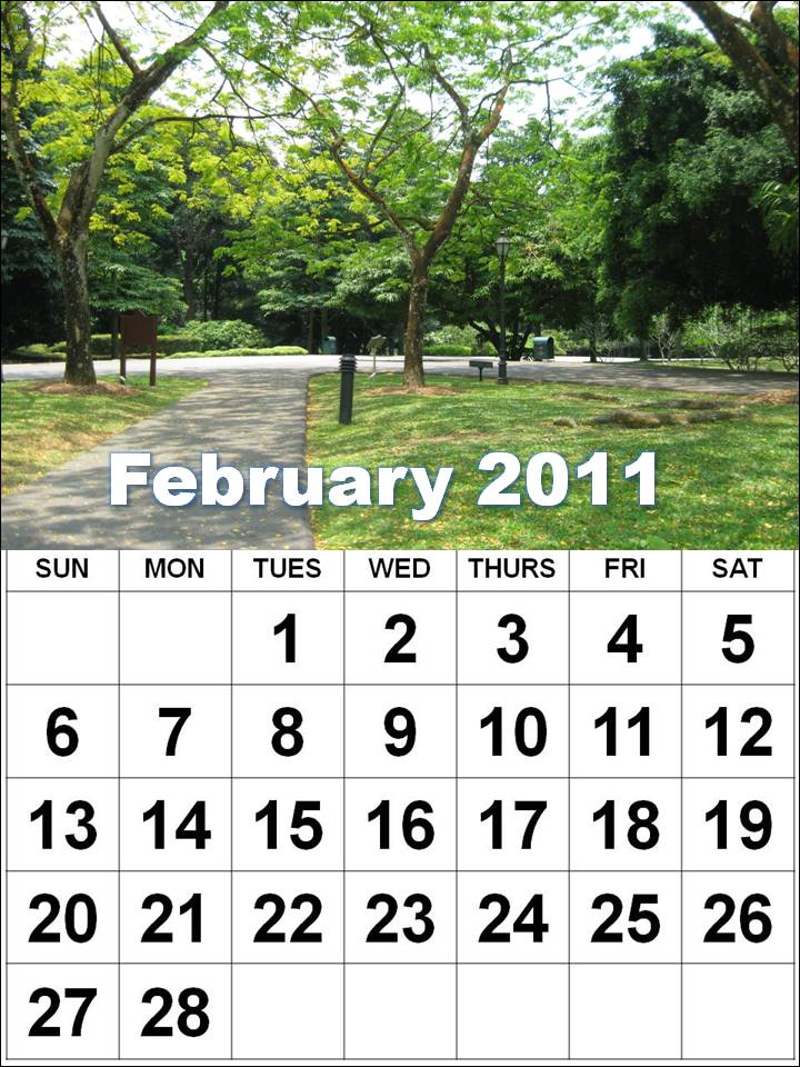 Printable february 2011 calendar Printable monthly calendar 2011 canada
