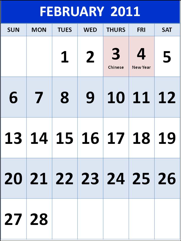 2011 Calendar Canada