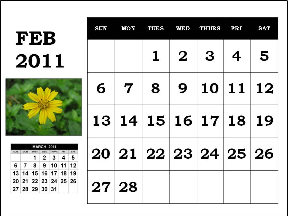 february 2011 calendar with holidays. february 2011 calendar with