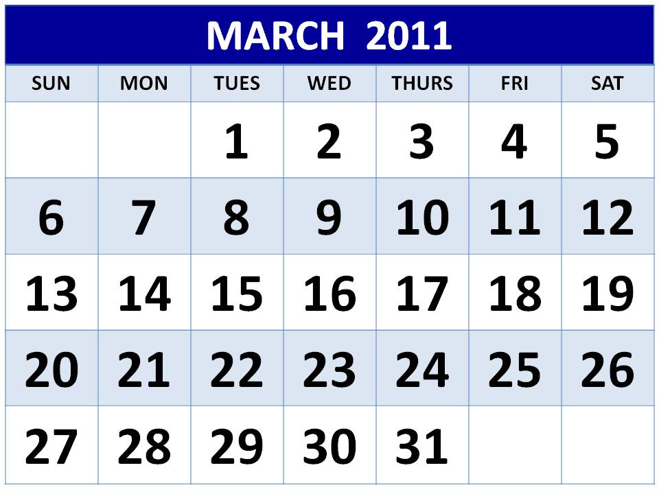 2011 monthly calendar printable. monthly calendar printable