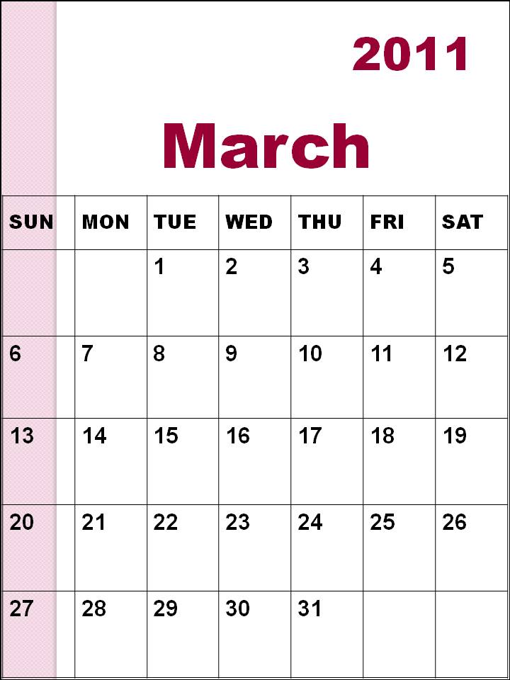 mypicsainmarin blank march calendar