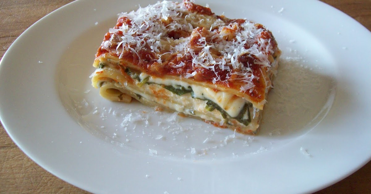 Tracy's Living Cookbook spinach lasagna