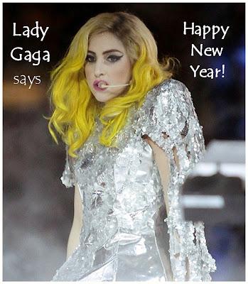 Lady Gaga New Years Photo. Picture of Lady Gaga with her