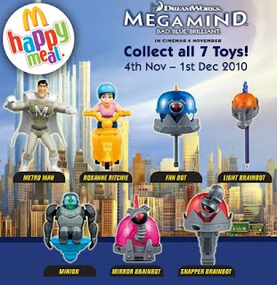 McDonalds Malaysia Megamind Happy Meal Toys