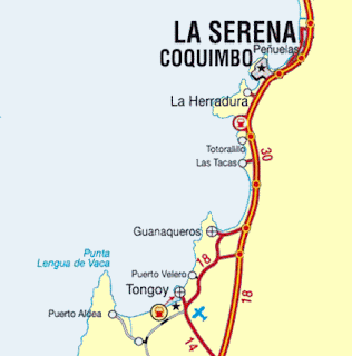 Mapa de la Ubicación de Guanaqueros