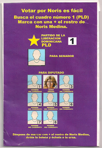 Como Votar por Noris Medina este 16 de mayo ?