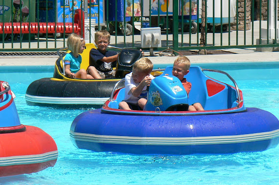 The Kids on Bumper Boats