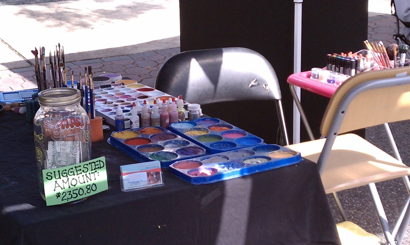 Gallery For > Face Painting Booth Setup