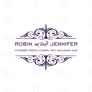 flourish wedding monogram logo design