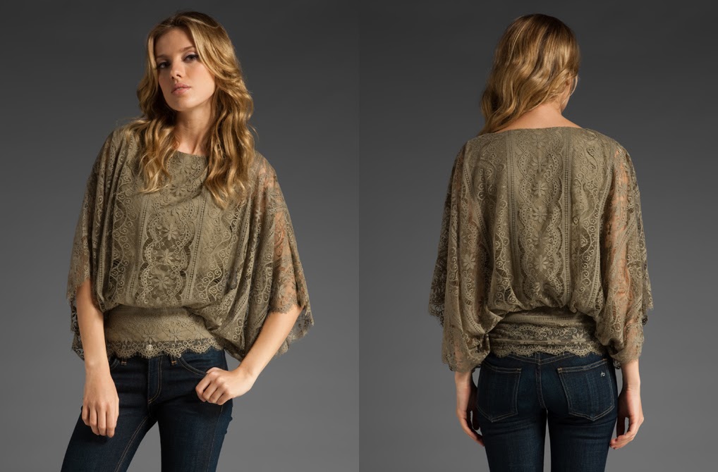 Lace Batwing Top