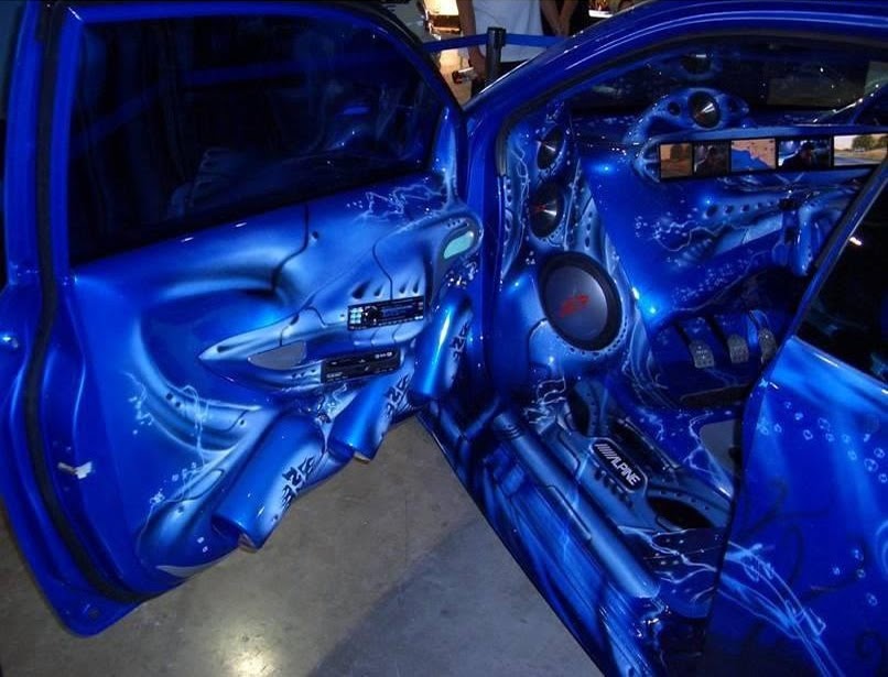 Аэрография салона автомобиля