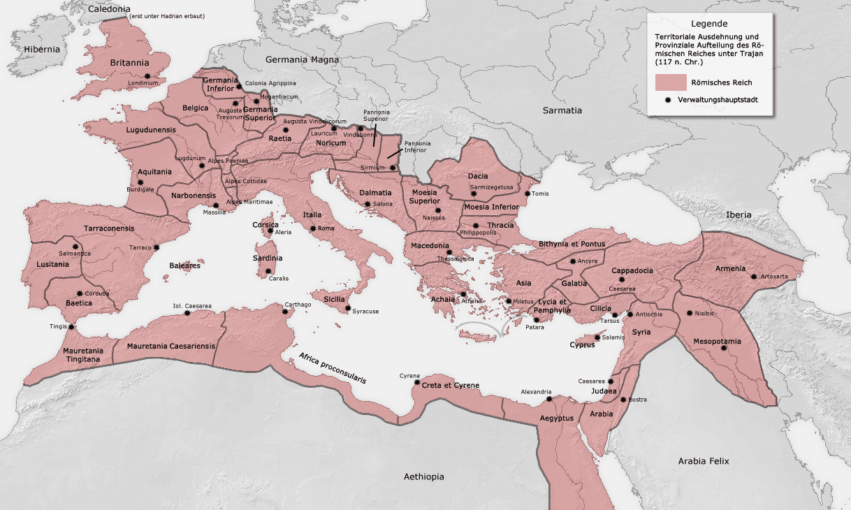 map of the Roman Empire,