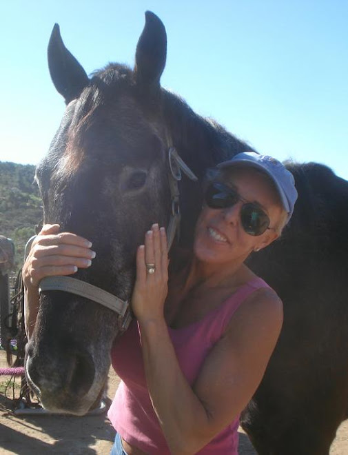 Debbie with her sponsored horse, Baron