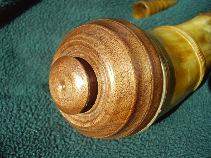 Contemporary Makers Southern Banded Powder Horn and Measure by Mark Ewing