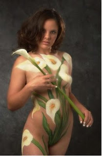 Beautiful Female Bodies And Female Body In Photography With Body Painting Flower Theme Picture 1