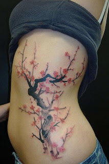 Cherry Blossom Tattoo Designs With Image Female Tattoo With Japanese Cherry Blossom Tattoo On The Side Body Picture 7