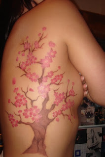 Cherry Blossom Tattoo Designs With Image Female Tattoo With Japanese Cherry Blossom Tattoo On The Side Body Picture 5