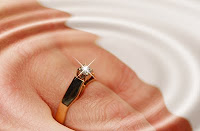 brides hand with engagement ring, copyright J. Gracey Stinson, all rights reserved