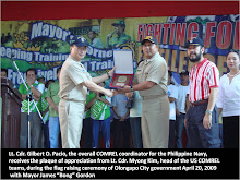 Lt. Cdr. Pacio awardee during flag-raising ceremony of  Olongapo City government