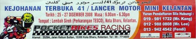 Kejohanan Terbuka 41 / Lancer Motor Mini Kelantan 2008