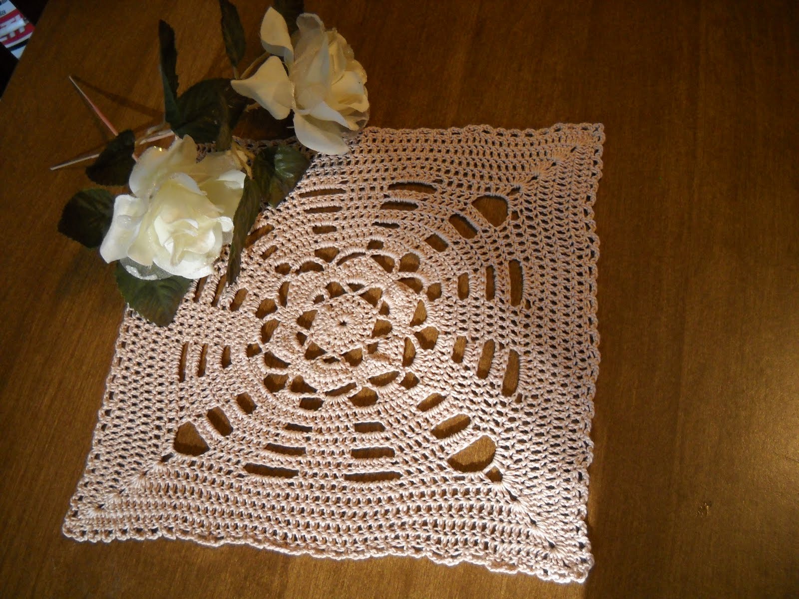 Crochet Galore Square Doily September Doily of The Month