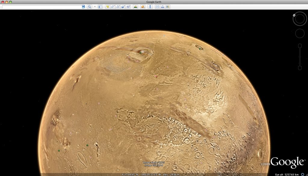Astronomy and Space Mars in Google Earth