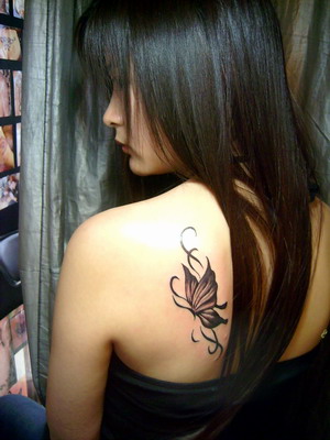 flower designs for tattoos. Butterfly design tattoo