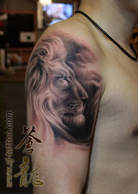 lion printable tattoo, ink