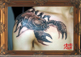 scorpion tattoo on the shoulder