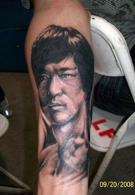 Bruce Lee tattoo design on the arm