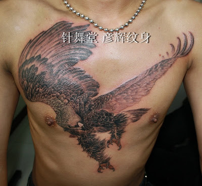 full front eagle tattoo design