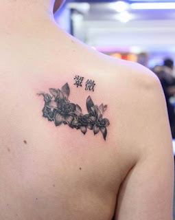 peony tattoo design on the shoulder