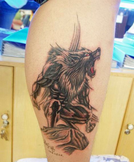 werewolf tattoo. Werewolf tattoo design
