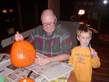 grrrr--helping trevor carve a pumpkin