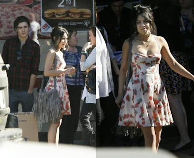 Vanessa Hudgens. That dress is so adorable, oh how I miss the sun.