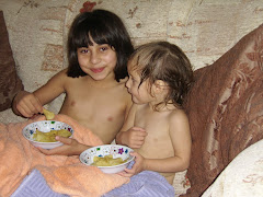 Rosie and Yasmina just out of the bath!!