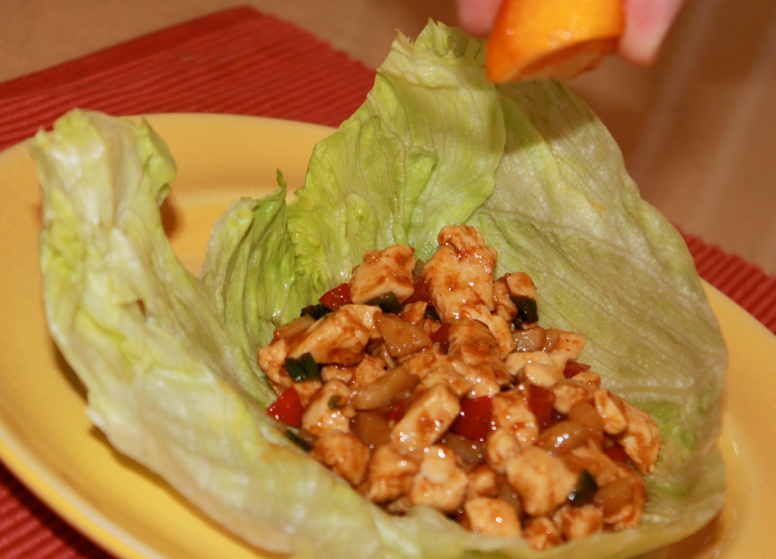The Tempting Pepper Barbecued Chinese Chicken Lettuce Wraps