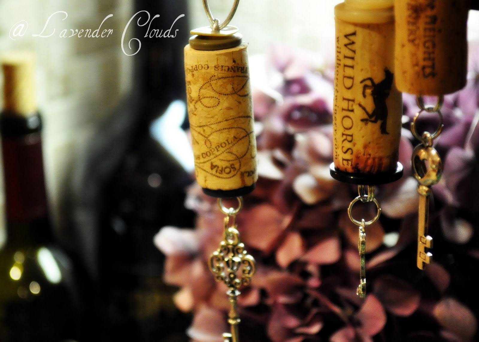 lavender clouds wine cork ornaments lavender clouds wine cork ornaments