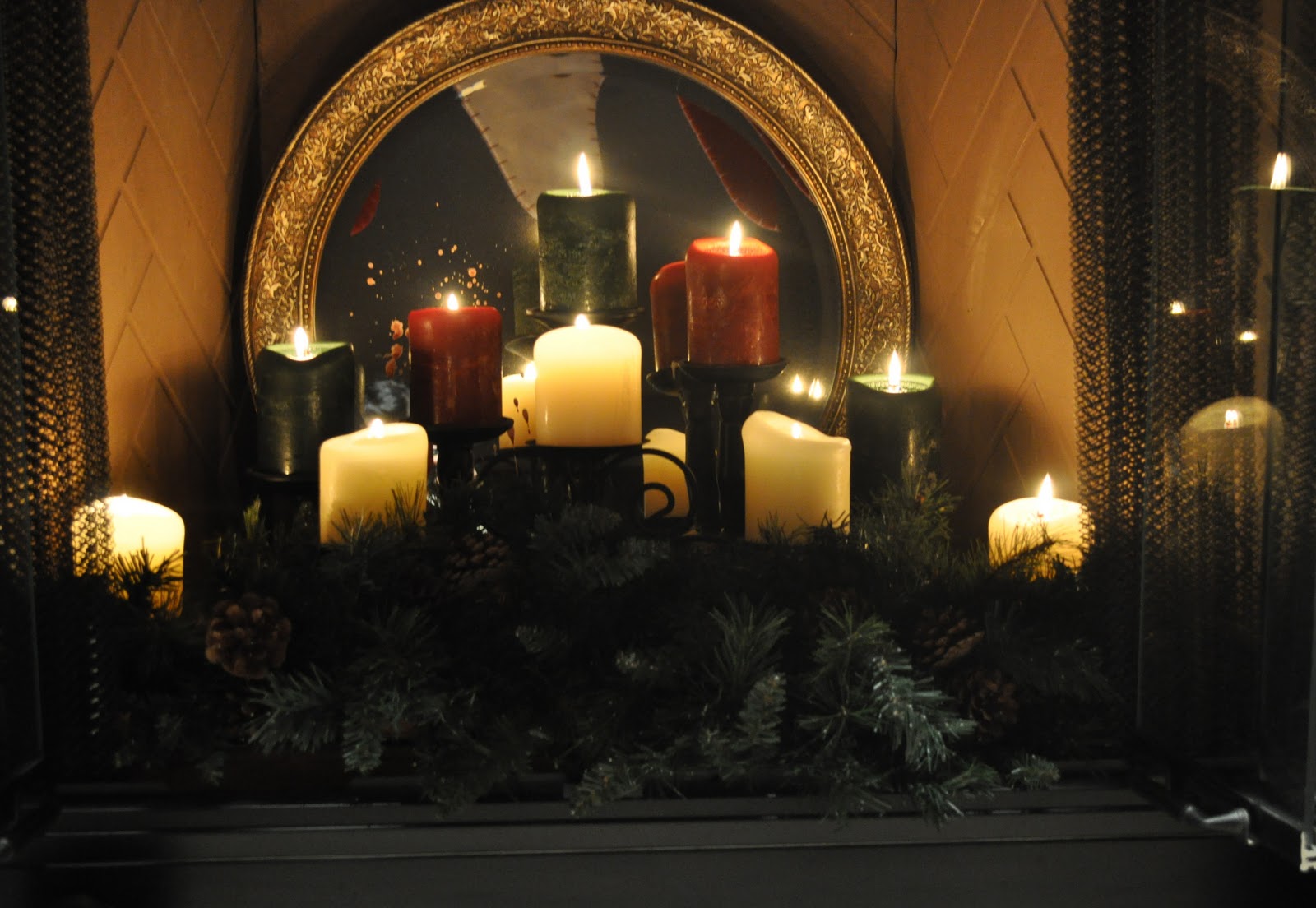 Lavender Clouds My Christmas Candle Lit Fireplace