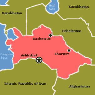 map of Turkmenistan