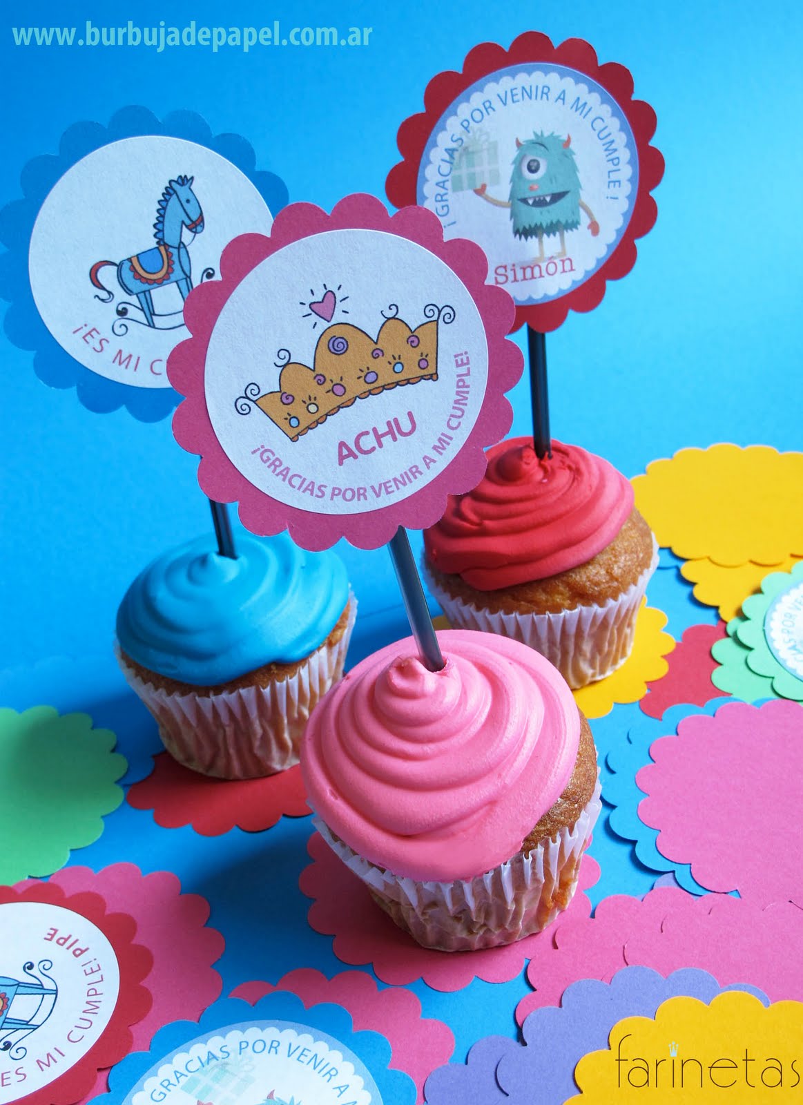 Bienvenidos a mi blog! Toppers para cupcakes